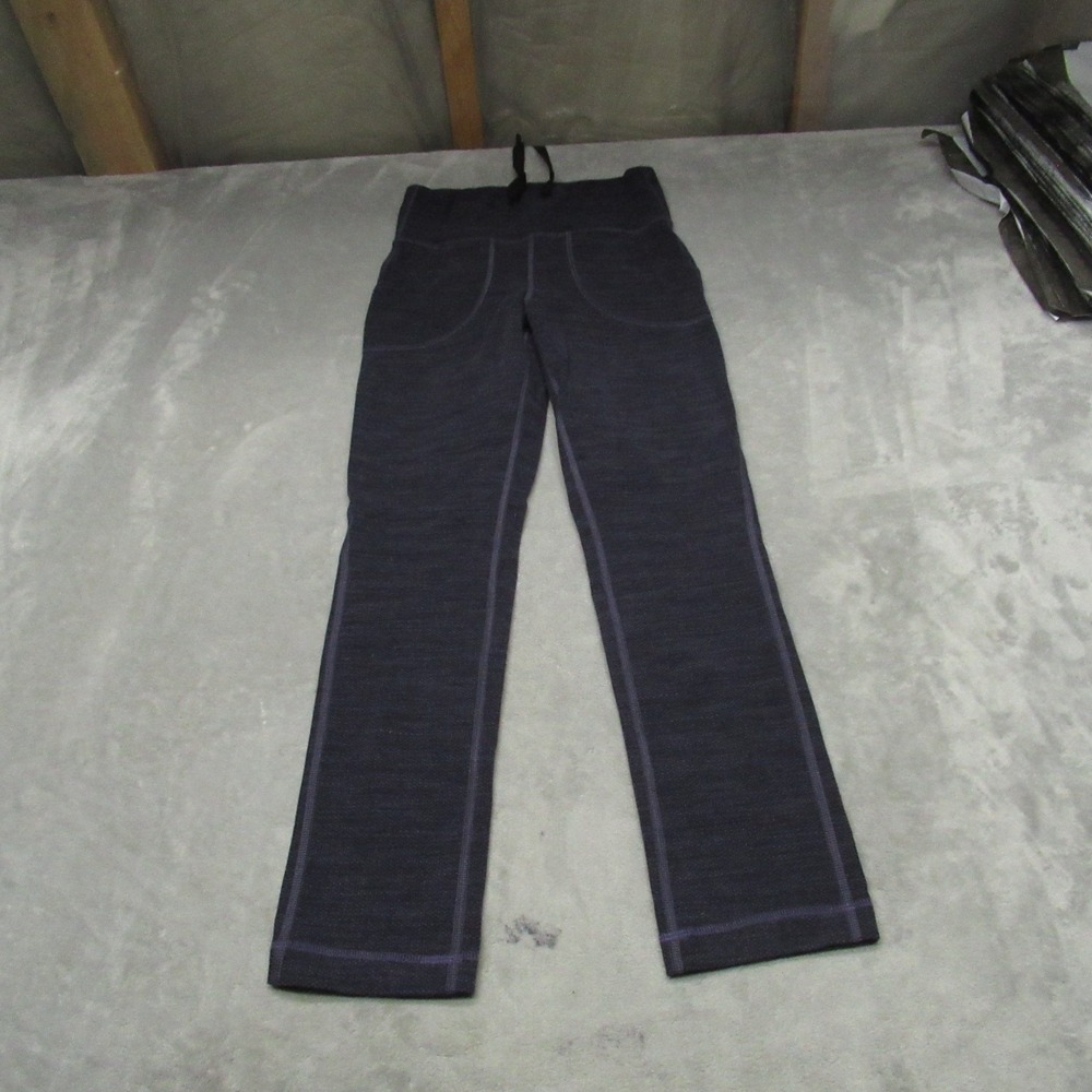 Lululemon Skinny Will Pants Womens 2 Purple High Rise Stretch Drawstring 22x24